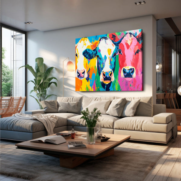 Colorful Cows Print