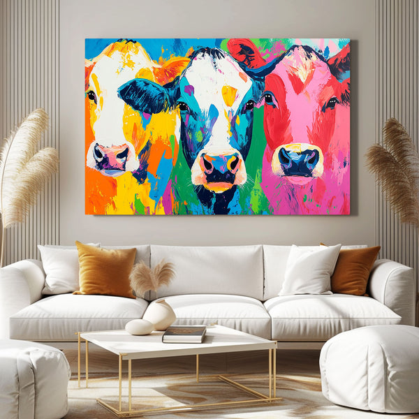 Colorful Cows Print