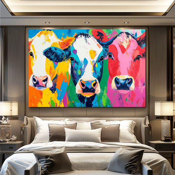 Colorful Cows Print