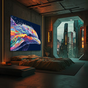 Colorful Dolphin Art