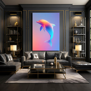Colorful Dolphin Canvas