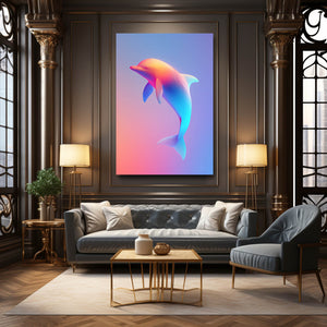 Colorful Dolphin Canvas