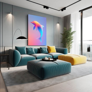 Colorful Dolphin Canvas