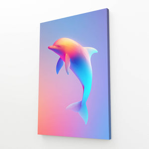 Colorful Dolphin Canvas