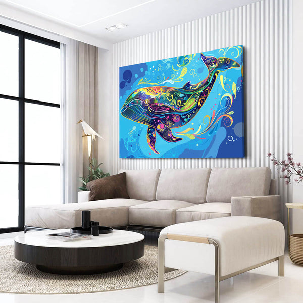 Colorful Dream Whale Art | MusaArtGallery™