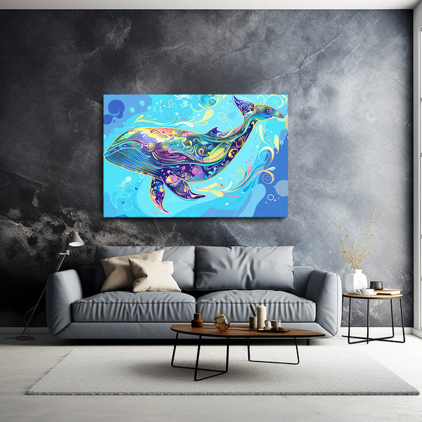 Colorful Dream Whale Art | MusaArtGallery™