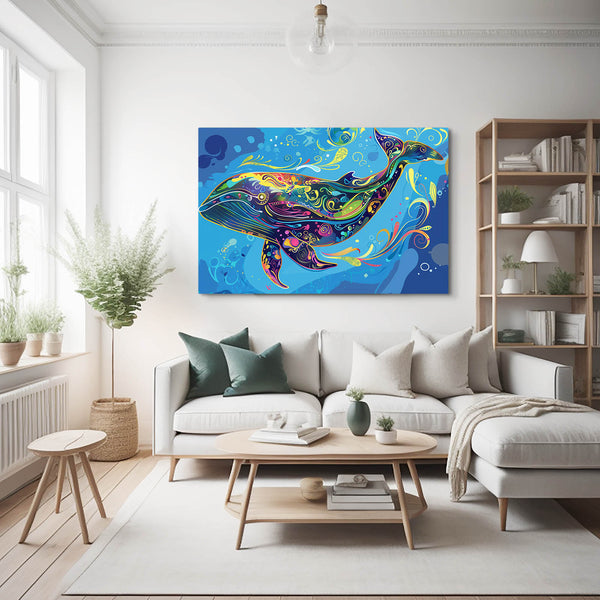 Colorful Dream Whale Art | MusaArtGallery™