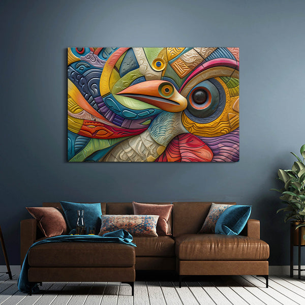 Colorful Eagle Mexican Wall Art | MusaArtGallery™