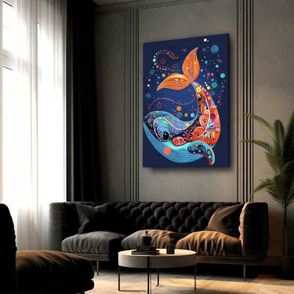 Colorful Fantasy Whale Art | MusaArtGallery™