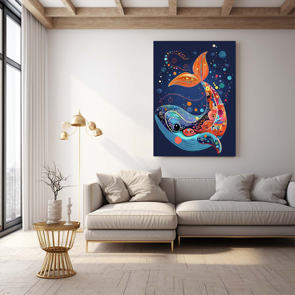 Colorful Fantasy Whale Art | MusaArtGallery™