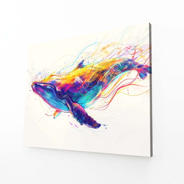 Colorful Flow Whale Art | MusaArtGallery™