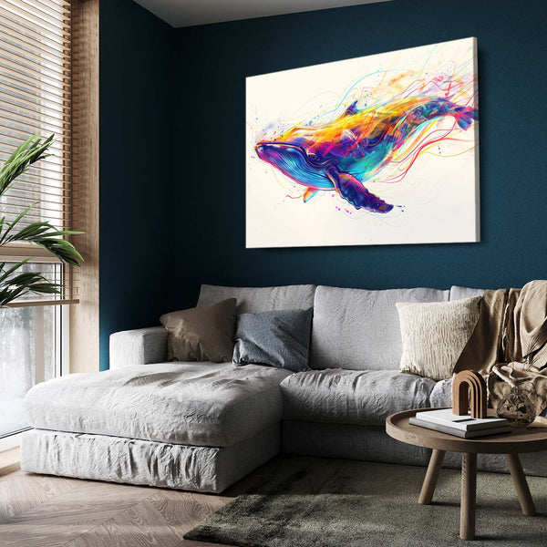 Colorful Flow Whale Art | MusaArtGallery™