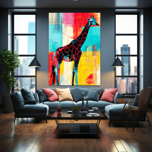 Colorful Giraffe Art