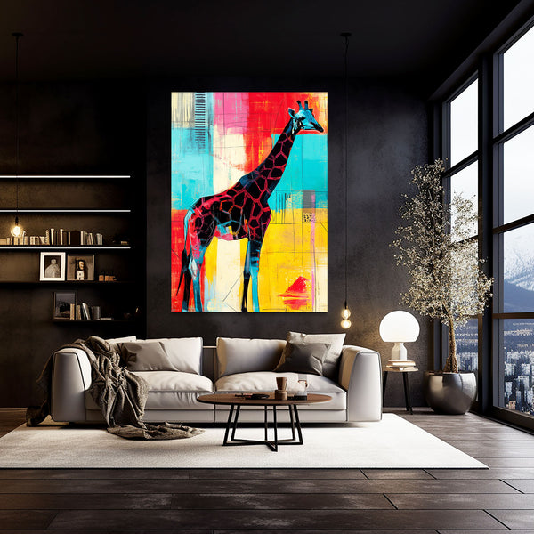 Colorful Giraffe Art