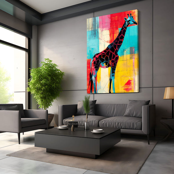 Colorful Giraffe Art