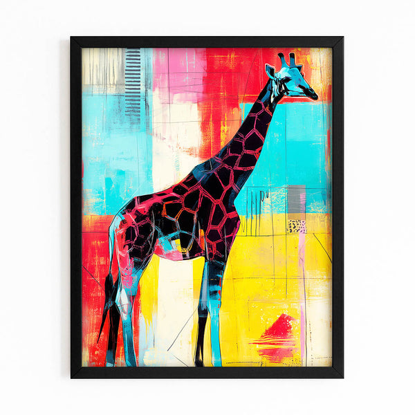 Colorful Giraffe Art