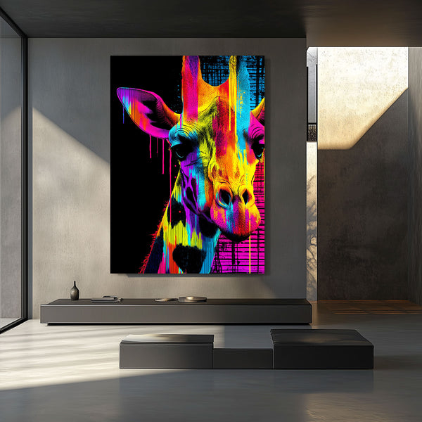Colorful Giraffe Artwork