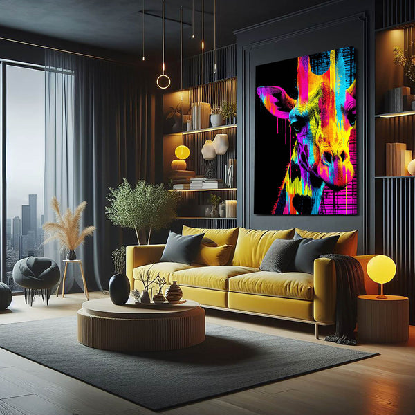 Colorful Giraffe Artwork