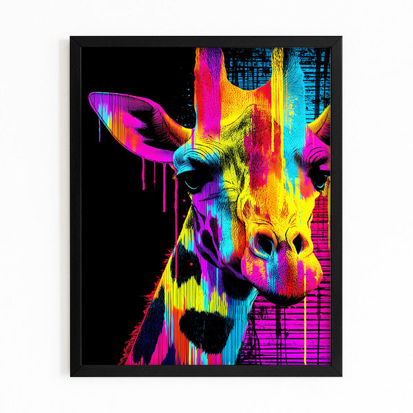 Colorful Giraffe Artwork