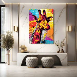 Colorful Giraffe Canvas