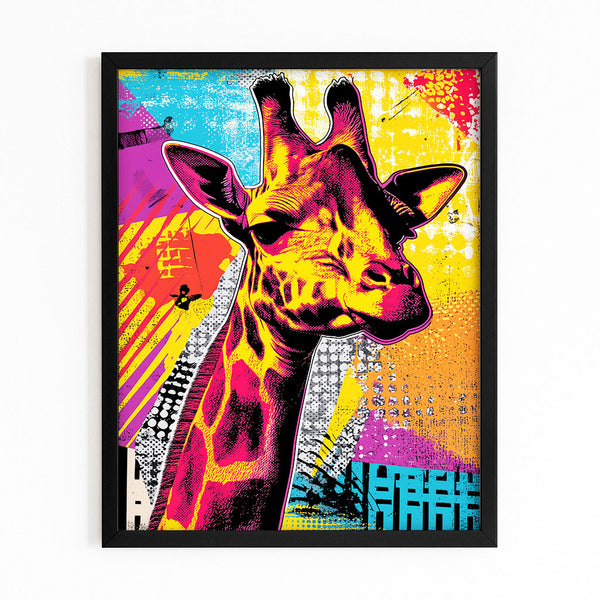 Colorful Giraffe Canvas