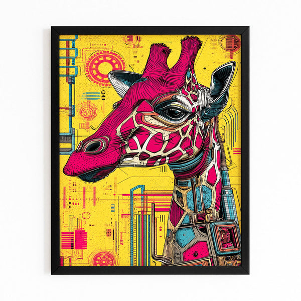 Colorful Giraffe Wall Art
