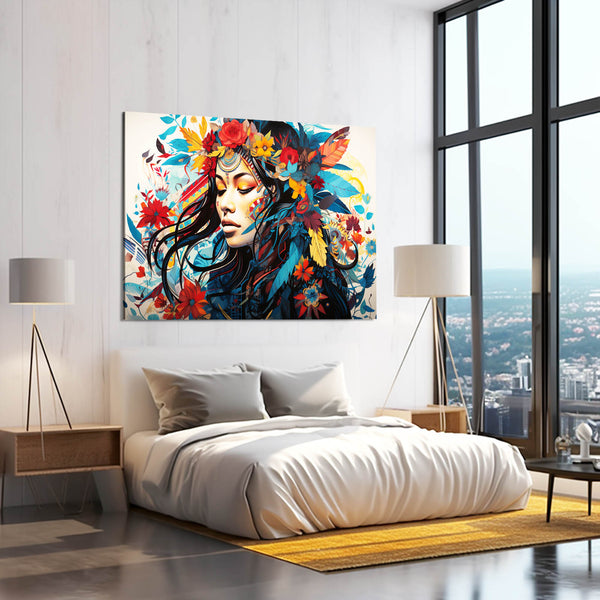 Colorful Girl Horizontal Wall Art | MusaArtGallery™