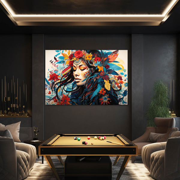 Colorful Girl Horizontal Wall Art | MusaArtGallery™