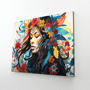 Colorful Girl Horizontal Wall Art | MusaArtGallery™