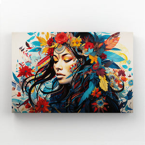 Colorful Girl Horizontal Wall Art | MusaArtGallery™