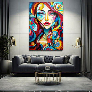 Colorful Girl Print Wall Art | MusaArtGallery™