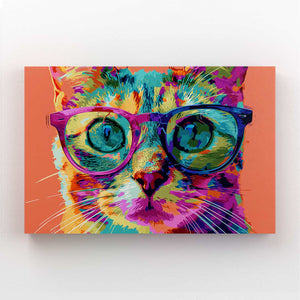 Colorful Glasses Cat Art | MusaArtGallery™