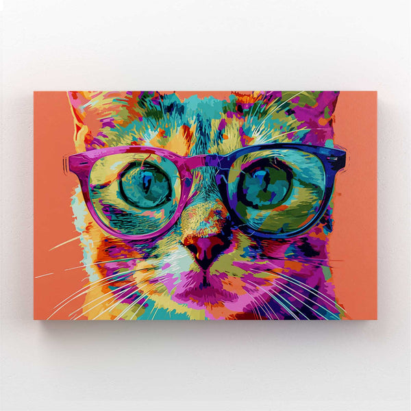 Colorful Glasses Cat Art | MusaArtGallery™