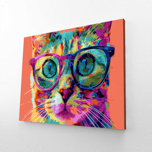 Colorful Glasses Cat Art | MusaArtGallery™