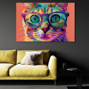 Colorful Glasses Cat Art | MusaArtGallery™