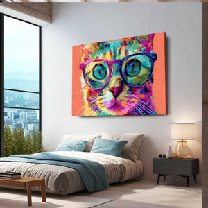 Colorful Glasses Cat Art | MusaArtGallery™