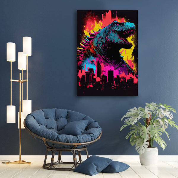 Colorful Godzilla Wall Art | MusaArtGallery™