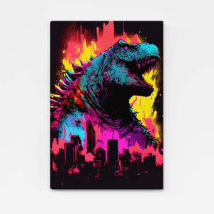 Colorful Godzilla Wall Art | MusaArtGallery™