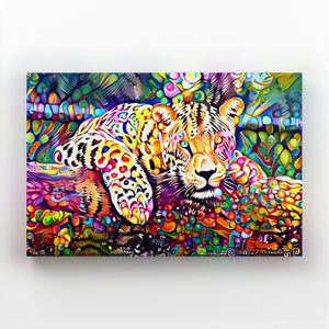 Colorful Horizontal Leopard Wall Art | MusaArtGallery™