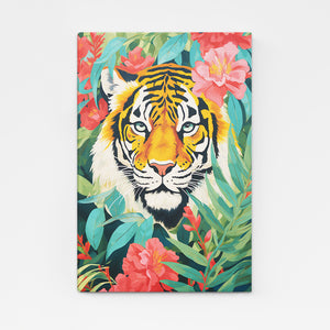 Colorful Jungle Tigre Wall Art | MusaArtGallery™