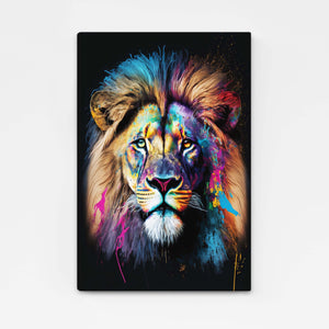 Colorful Lion Canvas Art | MusaArtGallery™