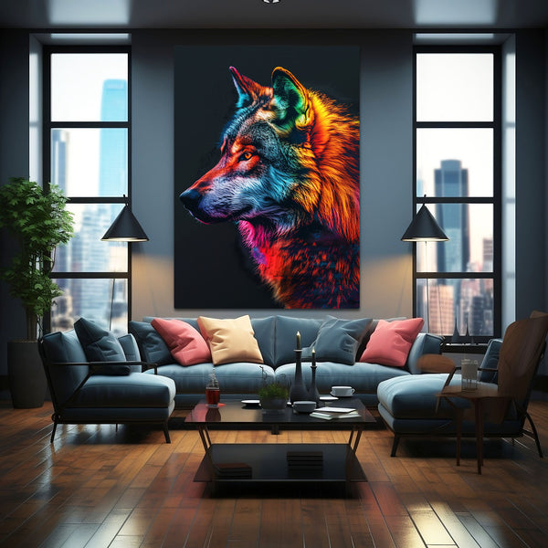 Colorful Majestic Wolf Art | MusaArtGallery™