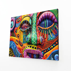 Colorful Mask Mexican Wall Art | MusaArtGallery™