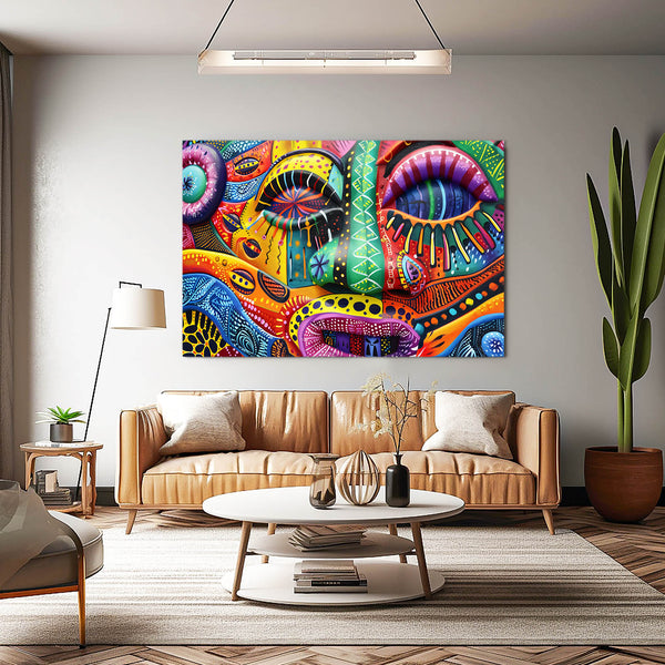 Colorful Mask Mexican Wall Art | MusaArtGallery™