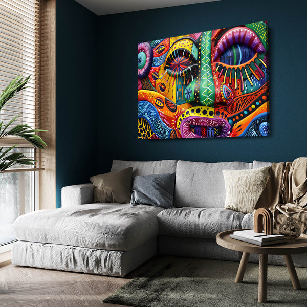 Colorful Mask Mexican Wall Art | MusaArtGallery™