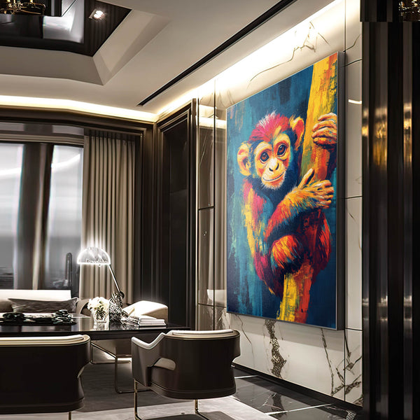 Colorful Monkey Canvas