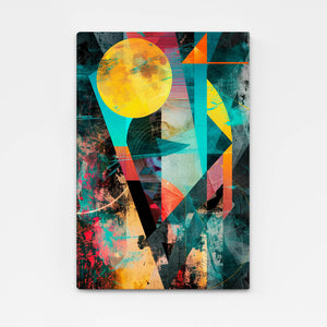 Colorful Moon Abstract Art  | MusaArtGallery™