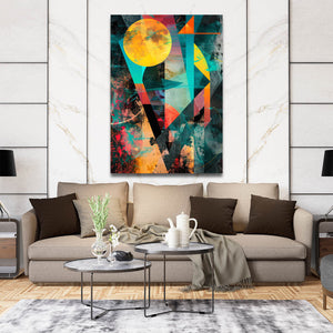 Colorful Moon Abstract Art  | MusaArtGallery™