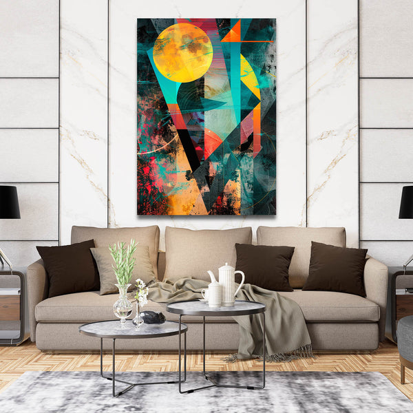 Colorful Moon Abstract Art  | MusaArtGallery™