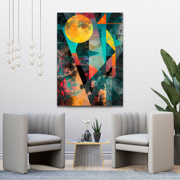 Colorful Moon Abstract Art  | MusaArtGallery™